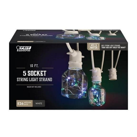 10 ft. LED String Lights, Clear - 5 Lights