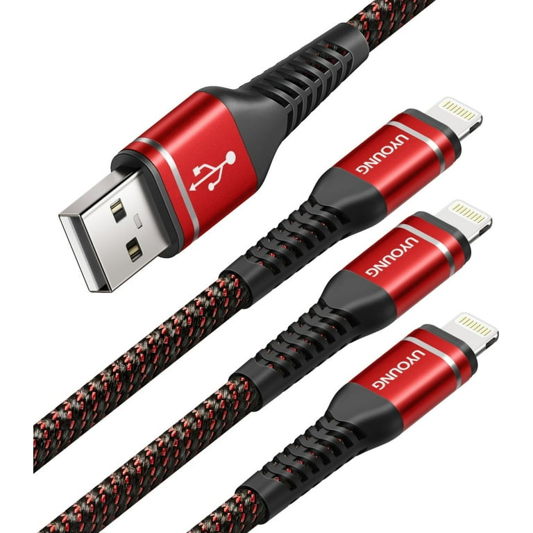 Braided Long Black 10ft Fast iPhone 6 7 8 XR X Lightning Charger Cord USB Cable Braided Long Black 10ft Fast iPhone 6 7 8 XR X Lightning Charger Cord USB Cable