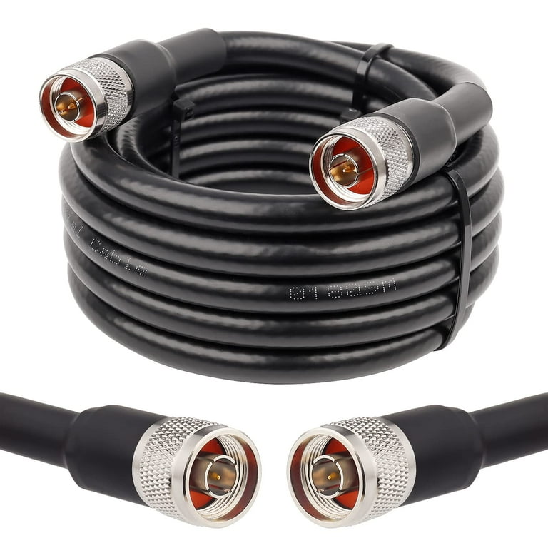 10 ft N Male to N Male Cable (50 Ohm), MOOKEERF Pure Copper Low