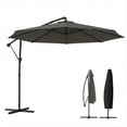 10 ft Offset Patio Umbrella with Cover, Hanging Cantilever Umbrella ...