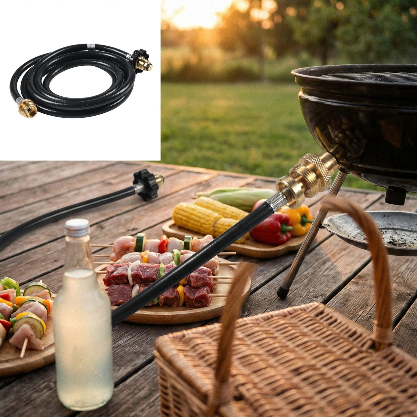 10-ft Propane Adapter Hose Assembly Compatible with Heater Buddy Series ...