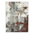 thumbnail image 1 of 10 ft. Rust Abstract Power Loom Runner Rug, 1 of 1