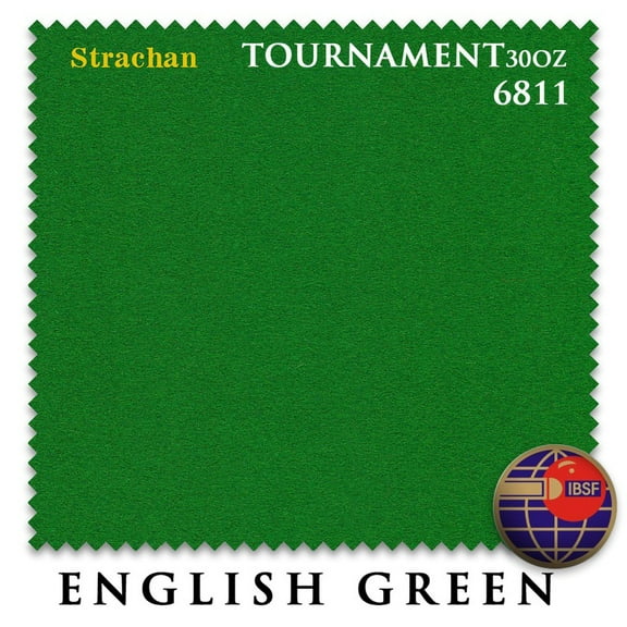 10 ft Strachan 6811 Tournament 30 oz Snooker Table Cloth English Green