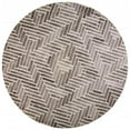 thumbnail image 1 of 10 ft. Taupe Gray & Tan Wool Geometric Hand Tufted Handmade Round Area Rug, 1 of 1