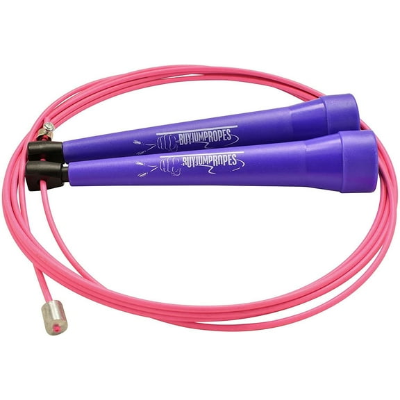 10 ft Ultra Light Speed Jump Rope with Advanced Polymer Handles, Pink/Purple