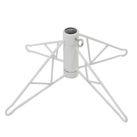 10 ft. White 2 in. Pole Tree Stand - 34 in.