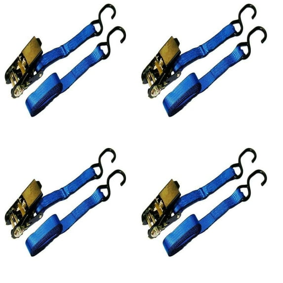 10 ft. x 1 in. 1200 lbs. Ratchet Tie-Down Strap (4-Pack)