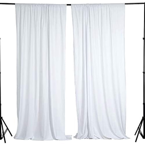 10 ft x 10 ft White Polyester Photography Backdrop Drapes Curtains Panels - Wedding Decorations Home Party Reception Supplies$$Home Decor, Kitchen, & Other