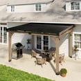 thumbnail image 1 of Mondawe 10 x 12 FT Cedar Wood Gazebo with Metal Hardtop, Large Outdoor Grill Canopy with Sloped Roof, Heavy Duty Pergola for Patio, Backyard, Garden, 1 of 13