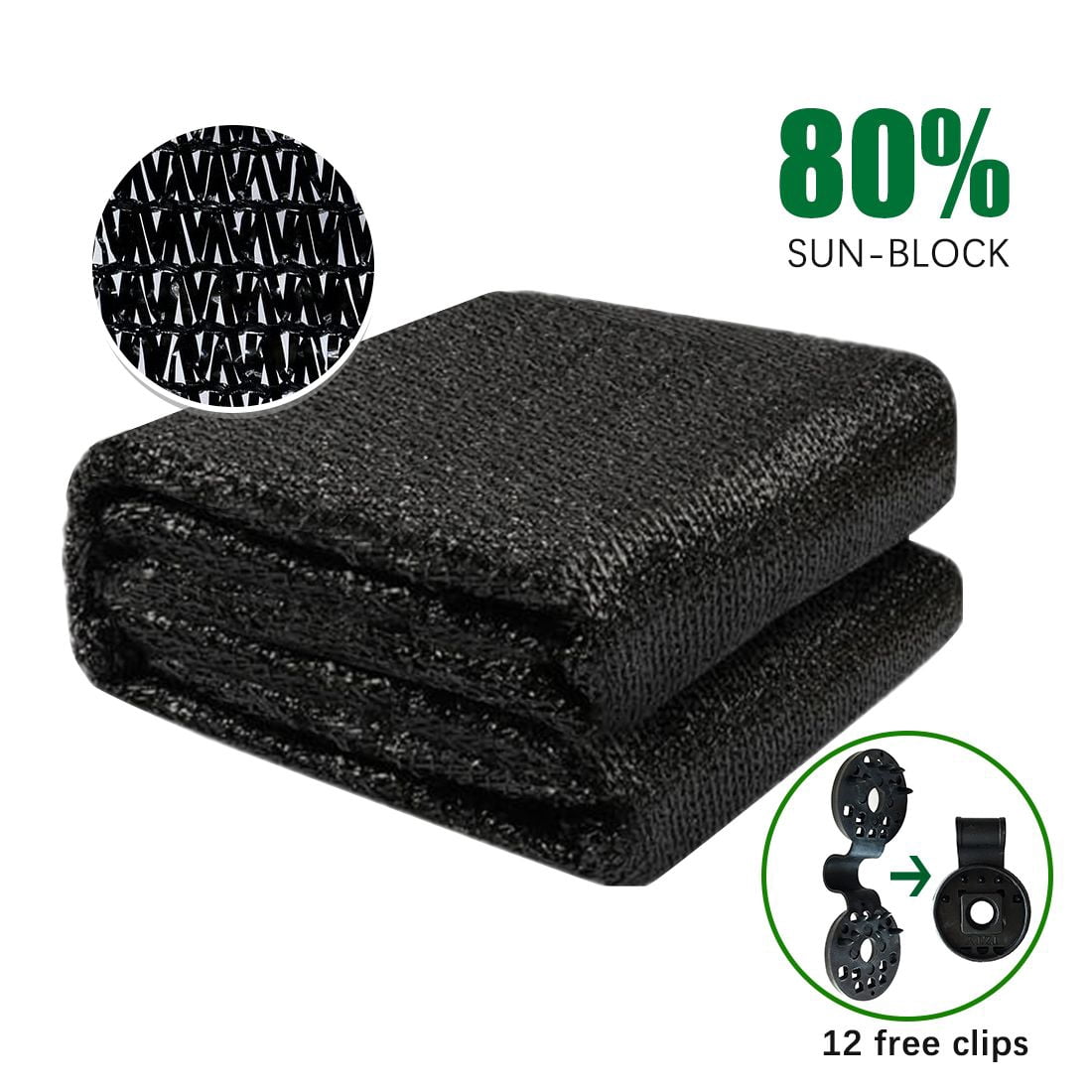 10 ft. x 16 ft. Shade Cloth 80% Sunblock, Protect Your Plant for Greenhouse, Patio Sun Shades and Privacy Screen Fence
