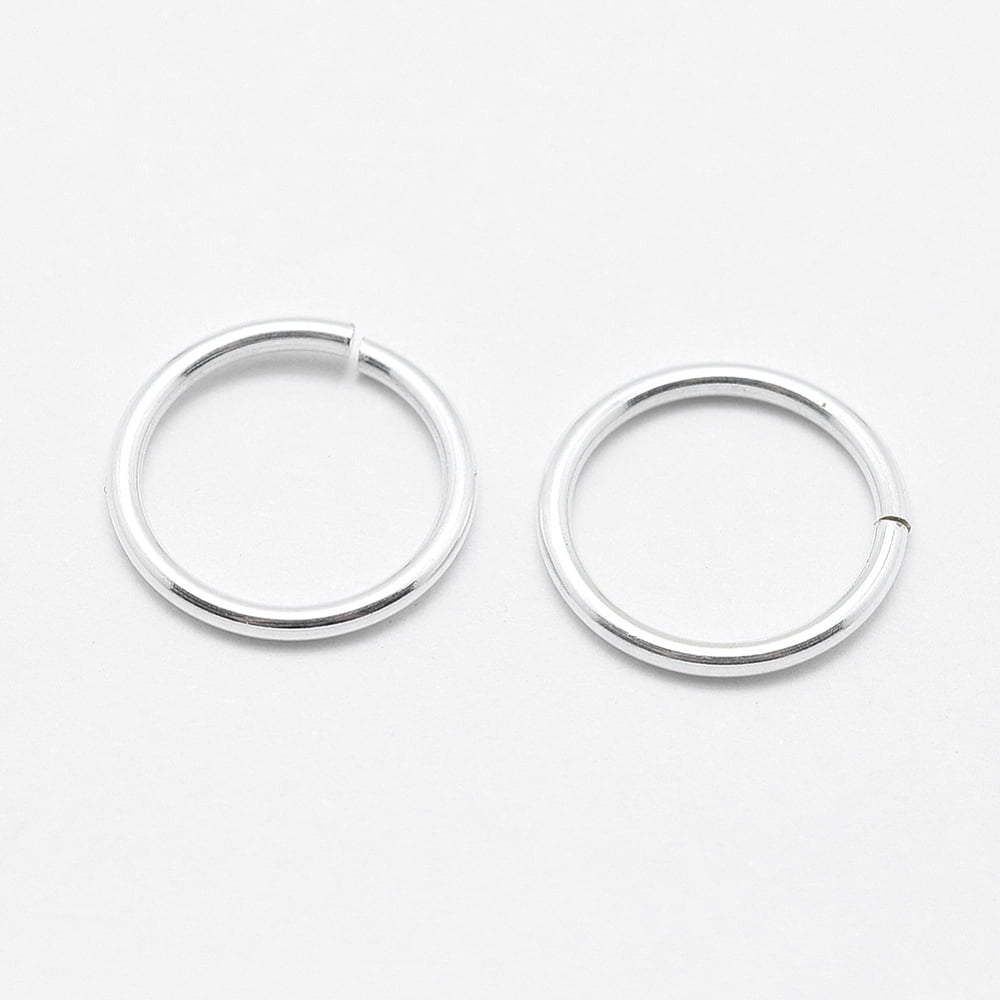 10 g 925 Sterling Silver Open Jump Rings Round Rings Silver 10x1mm ...