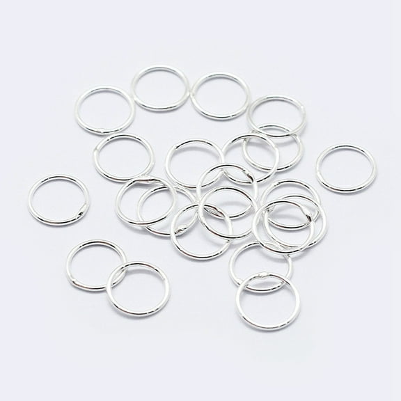 10 g 925 Sterling Silver Soldered Closed Jump Rings Round Silver 18 Gauge 8x1mm Inner Diameter: 6mm about 50pcs/10g