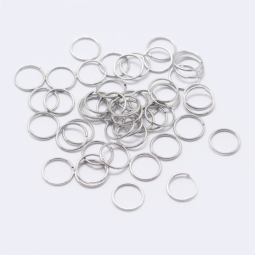 10 g Anti-Tarnish Rhodium Plated 925 Sterling Silver Open Jump Rings ...