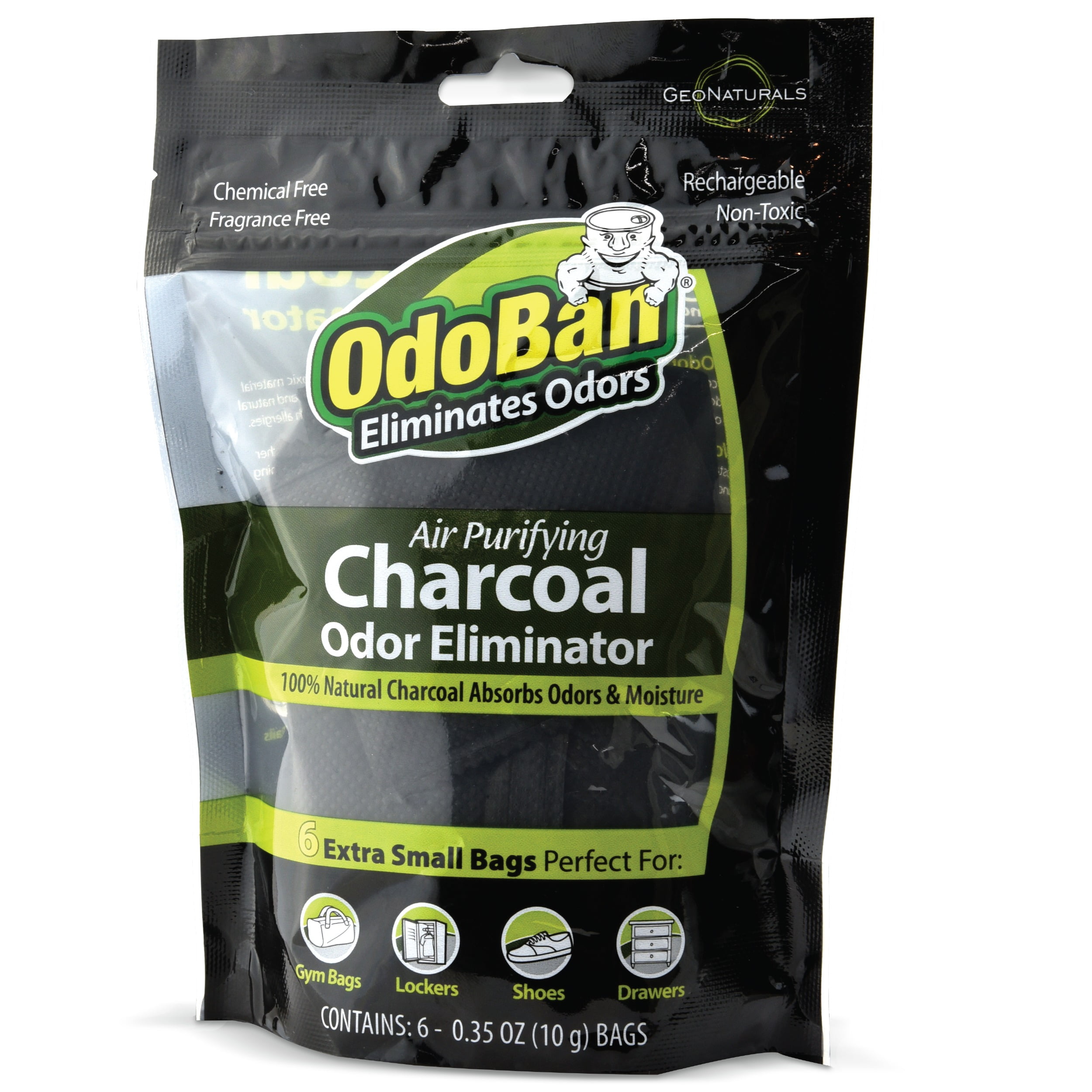 10 g Charcoal Odor Eliminators 6 Ct Natural Odor Moisture Absorber Odor Remover Bags for Shoes Drawers Gym Bags