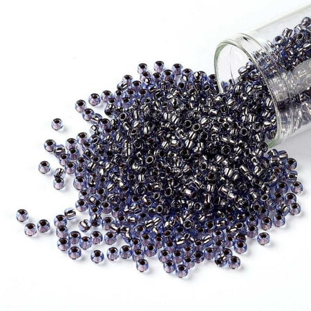 10 g TOHO 8/0 Round Beads Japanese Seed Beads (749) Copper Lined Light Sapphire 3mm Hole: 1mm about 222pcs/10g
