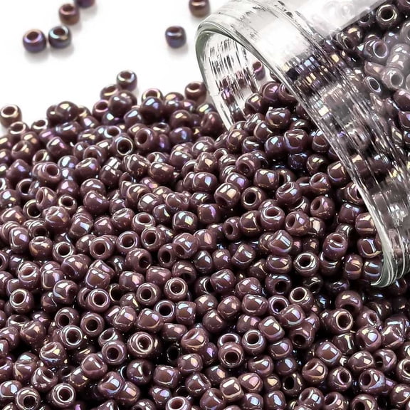 10 g TOHO Round Seed Beads Japanese Seed Beads (412) Opaque AB Lavender 11/0 2.2mm Hole: 0.8mm 1103pcs/10g