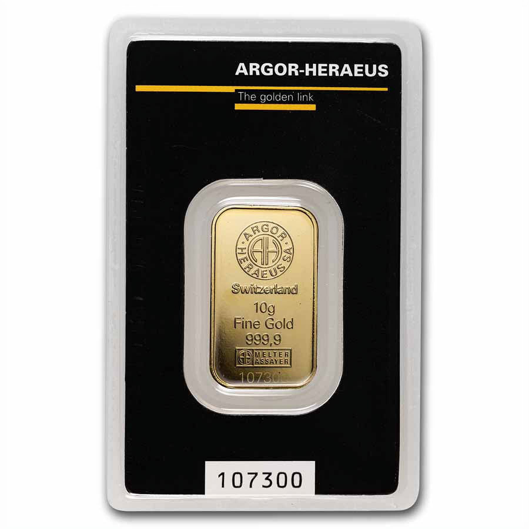 10 gram Gold Bar - Argor-Heraeus KineBar Design (In Assay)