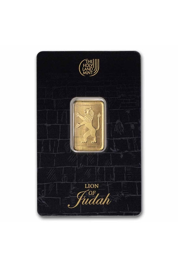 10 gram Gold Bar - Holy Land Mint Lion of Judah (In Assay)
