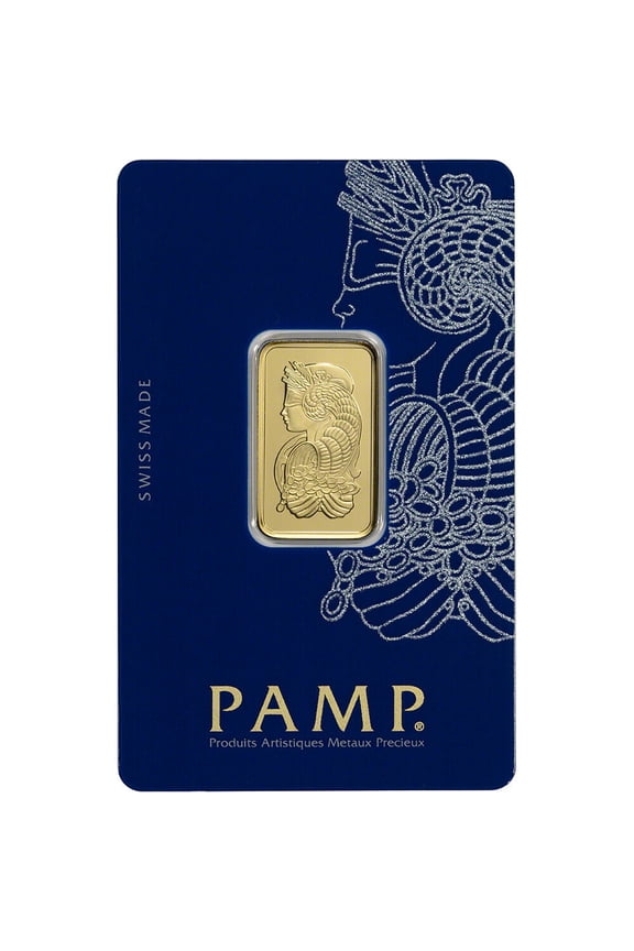 10 gram Gold Bar - PAMP Suisse Lady Fortuna Veriscan In Assay