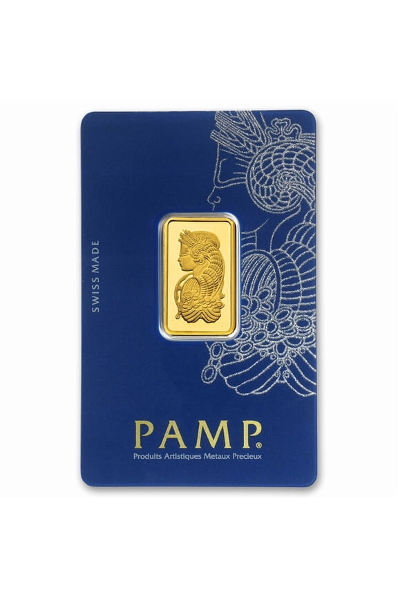10 gram Gold PAMP Lady Fortuna VERISCAN Bar w/ Assay