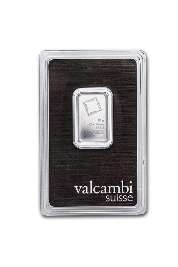 10 gram Platinum Bar - Valcambi (In Assay)