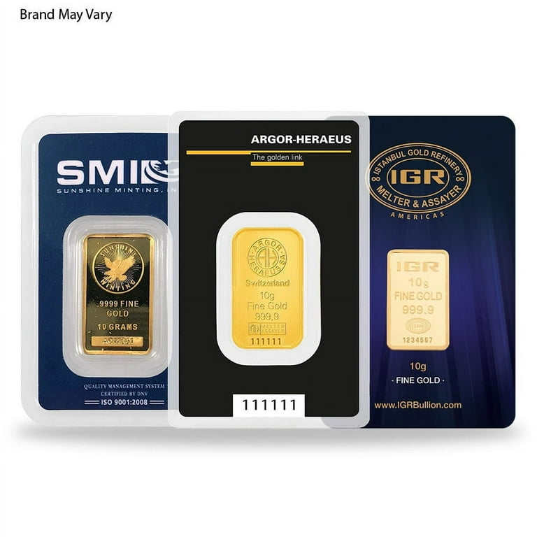 gold bar vape box of 10 cheap Random Brand 10g Gold Bar .999+ Fine (In Assay) - Bullion Investment