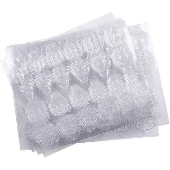 10 il Tape Sheets Glue Gel Glue (240pcs) False il Sticker Jelly Double-side ils Decal Sticker