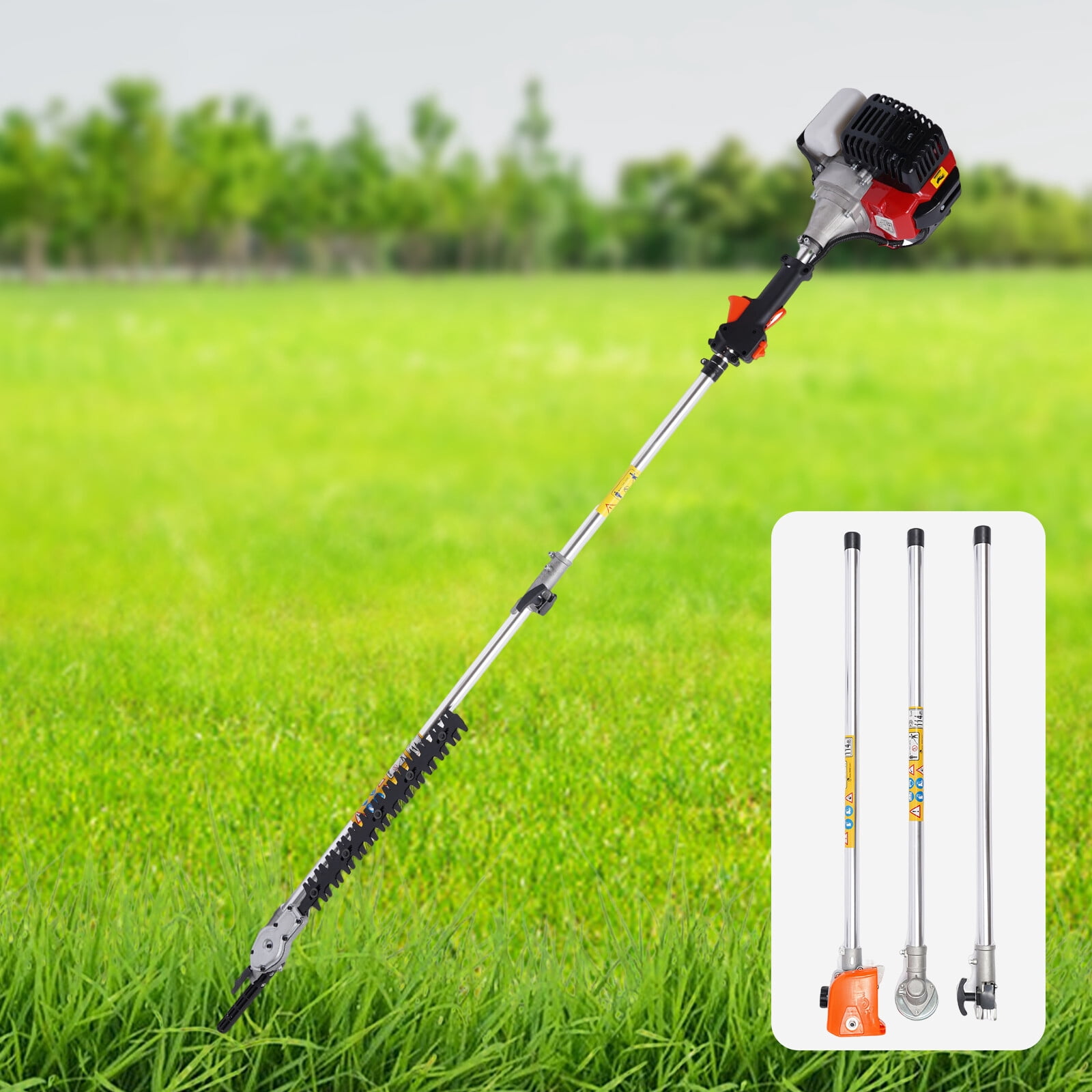 10 in 1 52cc Hedge Strimmer Brush Cutter Lawn Mower Yard Pruner Grass Trimmer for Agriculture, Forestry