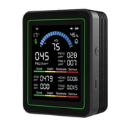 10 in 1 Air Quality Monitor Indoor Portable Smart Tester for CO2 TVOC PM2.5 PM1.0 PM10 HCHO Detection Humidity for Home Cars Plants Pets
