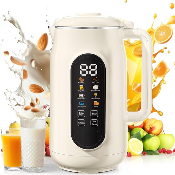 10 in-1 Automatic Nut Milk Maker Machine 42oz 10 Homemade Almond, Soy, Oat, Juice, -Based and Dairy Free Beverages, Soy Milk Maker with LED Panel/Delay Start/Keep Warm/Self Clean