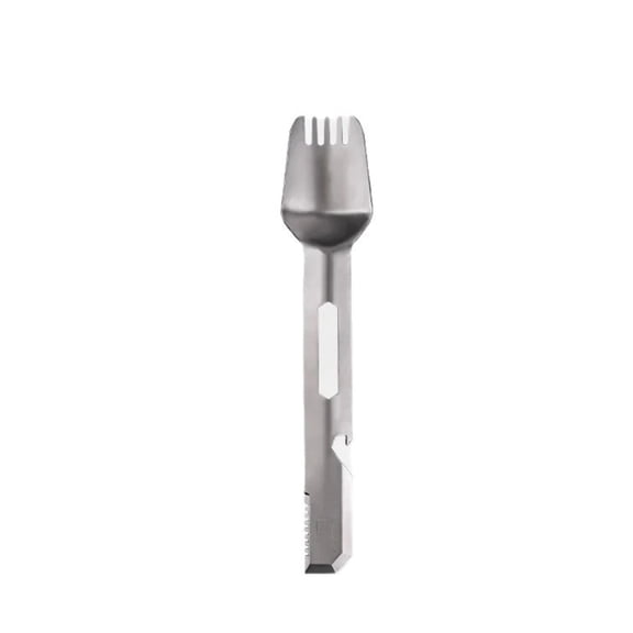 10 in 1 Camping Gear Tool Titanium Spork, Multifunction Outdoor Survival Utensil with Bottle Opener Saw and File