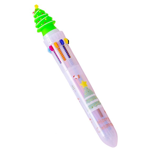 10-in-1 Color Ballpoint Pen, Multifunction Marker for Students and Office, Push Type, Christmas Gift, Easy Color Switching, Comfortable Writing Experience