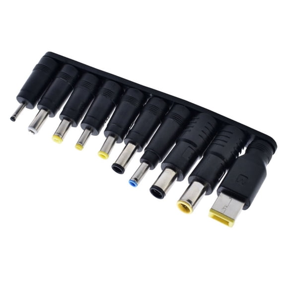 10 in 1 DC5521 5.5x2.1mm Power Adapter Tips for Laptops Compatibles DC5.5x2.1mm Female to Male Sockets