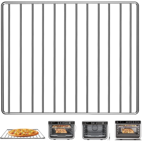 10 in 1 Digital Convection Toaster Oven Air Fryer Wire Rack, 14.3''x11.4'' Stainless Steel Roasting Steaming Grill Baking Tray Rack Accessories