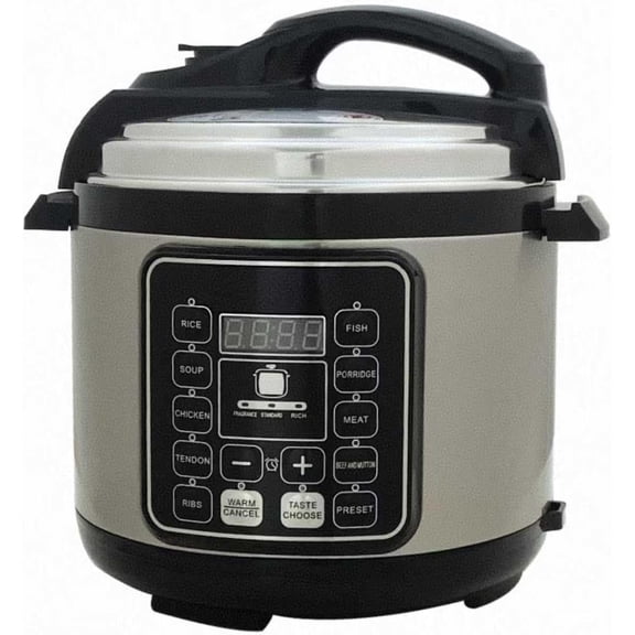 10-in-1 Electric Cooker 6QT, 1050W Programmable Multi Cooker, Slow Cooker Rice Cooker Black