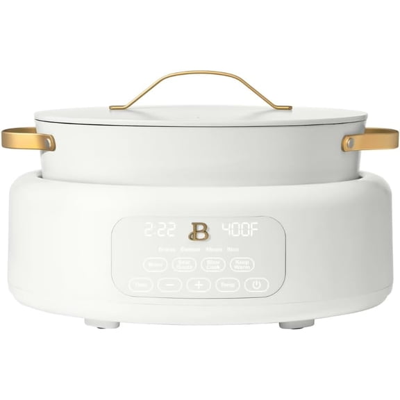 10-in-1 Electric Multi-Cooker, 6 Qt Programmable Pot w/Digital Display, Nonstick, One-Touch Controls, Multi-Function Kitchen Appliance