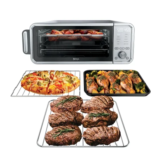 10in1 Flip Toaster Oven & Air Fryer with Broil Rack