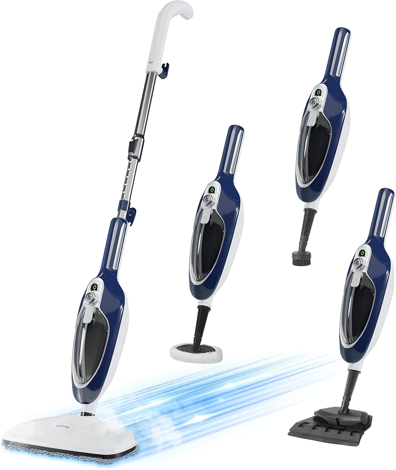 Blue Multi-Purpose Handheld Steam Cleaner and Mop for Hardwood and Tile