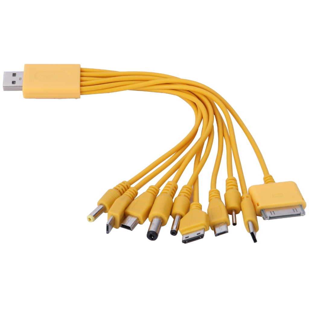 Multiple Cable 10 in 1 Mobile USB Cable Multi Charging Cable Multiple Charger Cable ...