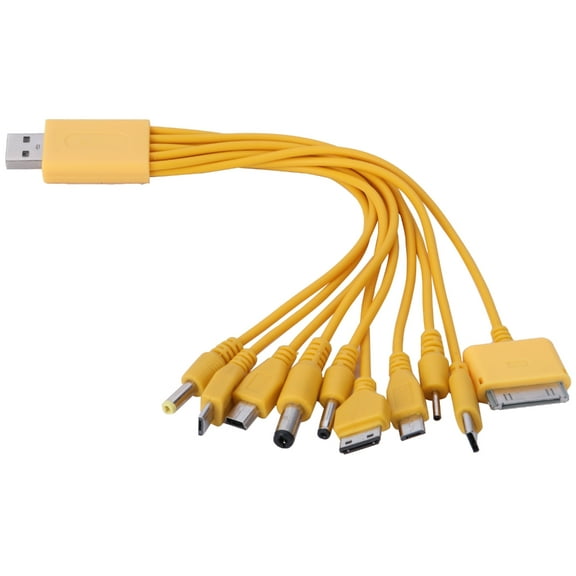 10 in 1 Mobile USB Cable Multi Charging Cable Multiple Charger Cable 23cm