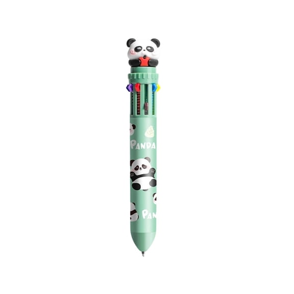 10-in-1 Multi-Color Character Pen, Cute Astronaut Bear Click Pen with 10 Ink Colors, Retractable Ballpoint for Color Coding and Art, Fun and Practical Study Tool