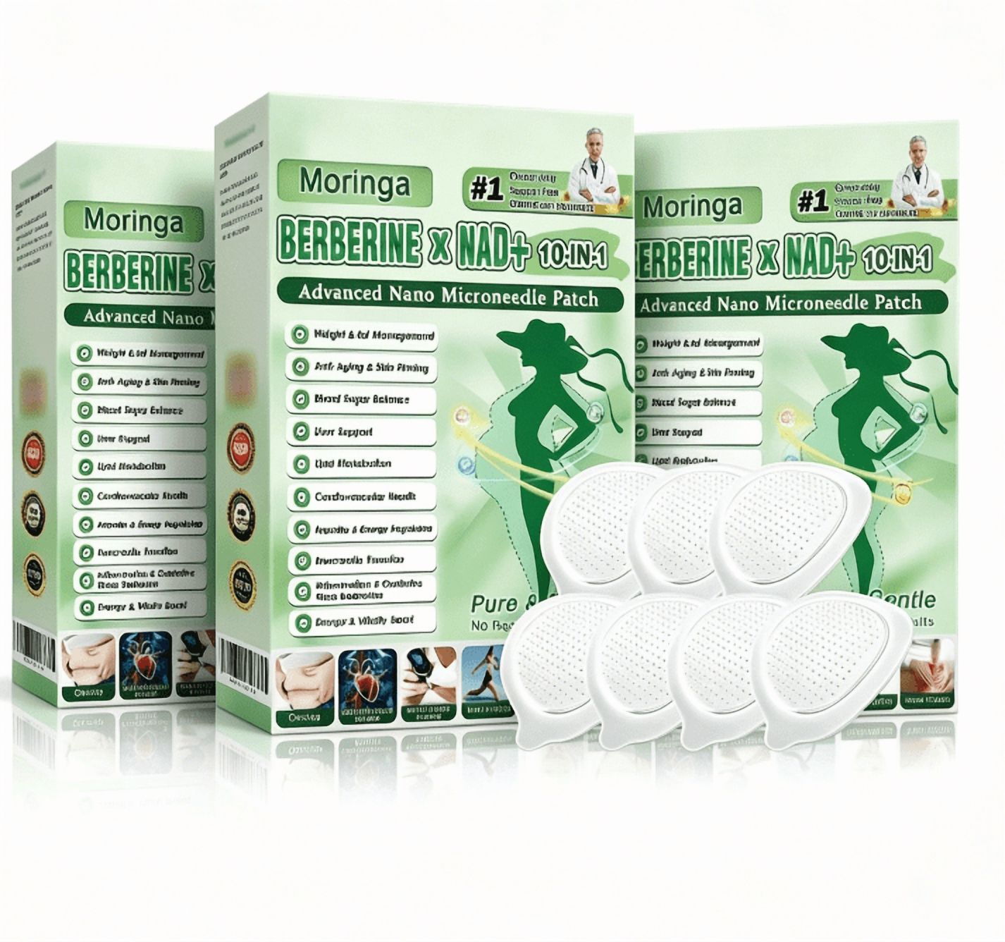 10-in-1 Nano Micro Skin Patch, 2026 New Natural Care for Women and Men, Ultra-Thin Invisible Design, Gentle for All Skin Types, 7 Patches/Box, Rejuvenating Skin Formula,3 Boxes
