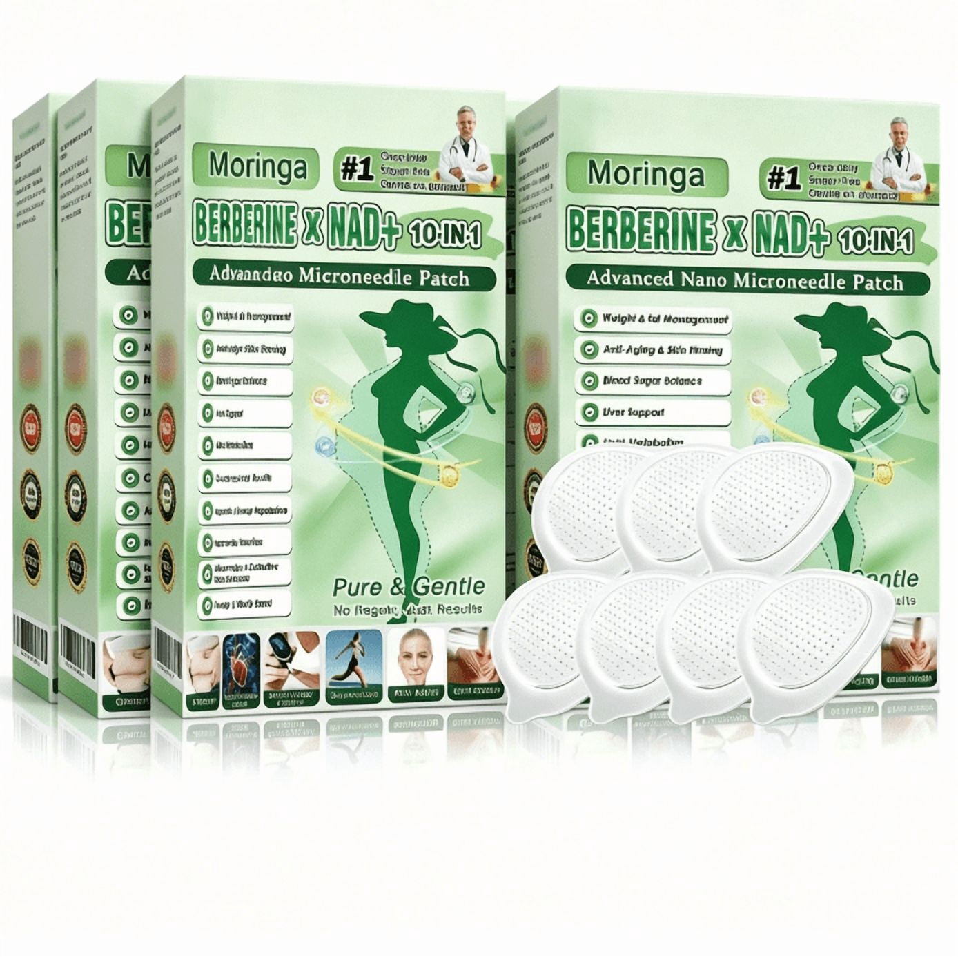 10-in-1 Nano Micro Skin Patch, 2026 New Natural Care for Women and Men, Ultra-Thin Invisible Design, Gentle for All Skin Types, 7 Patches/Box, Rejuvenating Skin Formula,4 Boxes
