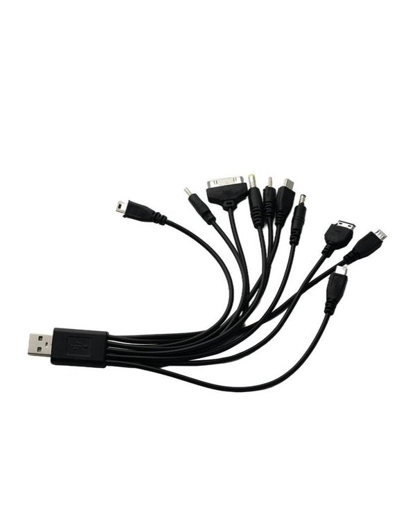 10 in 1 Portable USB Charger Cable 30PIN /3.5mm/ USB / Micro USB/HDMI-Compatible/mini USB Multi Charging Date Cable for Smartphone NEW