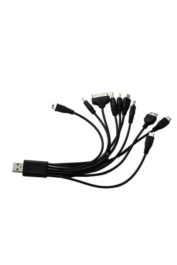 10 in 1 Portable USB Charger Cable 30PIN /3.5mm/ USB / Micro USB/HDMI-Compatible/mini USB Multi Charging Date Cable for Smartphone NEW