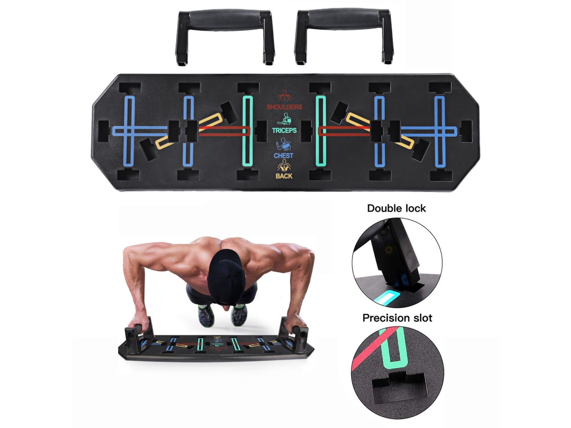 HOTWAVE Portable Exercise Equipment with 16 Gym Accessories.20 in 1 Push Up  Board Fitness,Resistance Bands with Ab Roller Wheel,Full Body Workout at