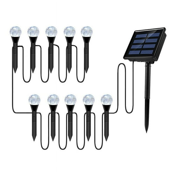 10 in 1 Solar Spot Light Outdoor LED Garden Lawn Landscape Path Wall Lamp