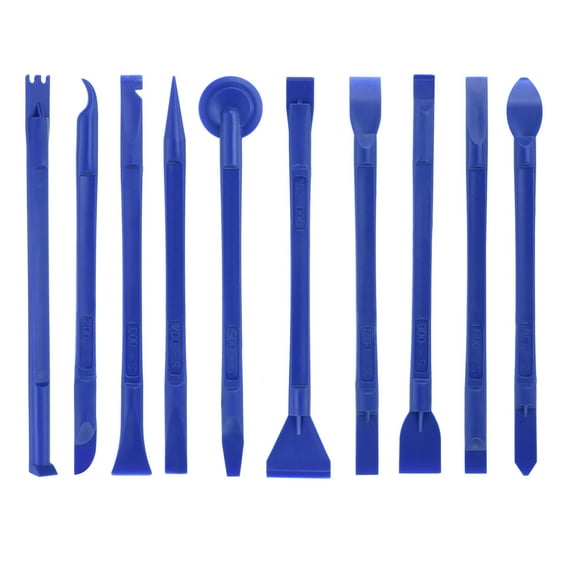 10 in 1 Spudger Crowbars Opening Pry Tool Set Curved Pry Blade Repair Tools Kit for Cellphone Laptop PC Tablet Blue