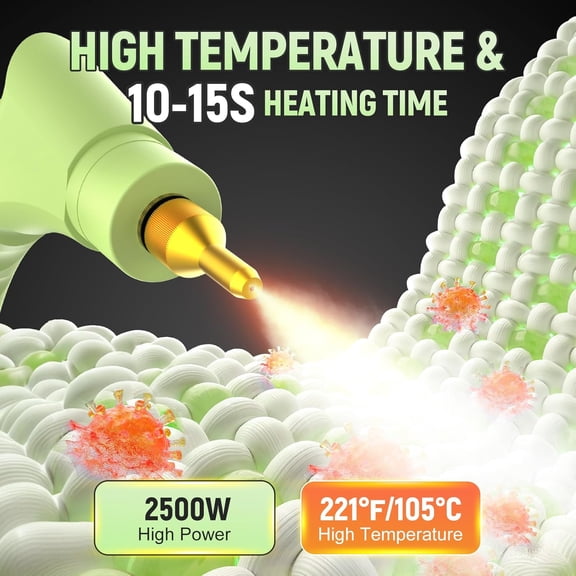 10-in-1 Steam Cleaner for Home, High Temp & Pressure, Fast Heating Handheld Steamer with Large for Car Furniture Carpet Floor