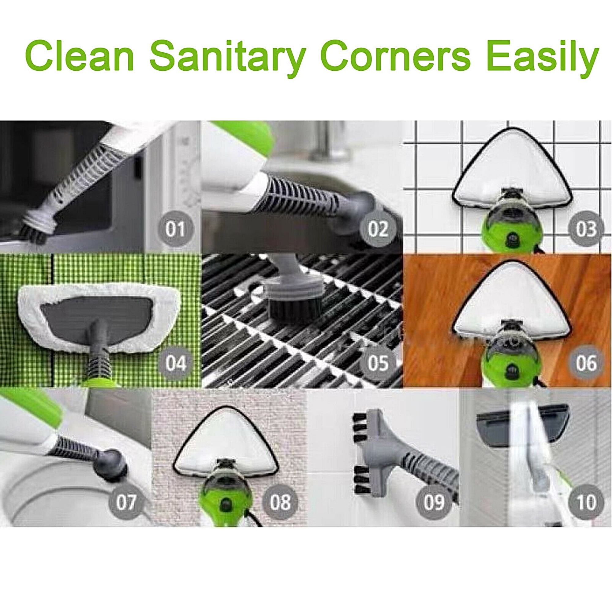 10in1 Steam Mop Efficient Floor Steamer for Hardwood, Tile, Carpet